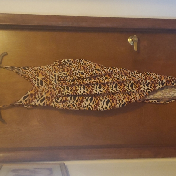 Grass Fields Animal Print Faux Wrap Maxi Sundress 10 - Picture 3 of 4